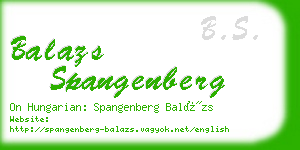 balazs spangenberg business card
